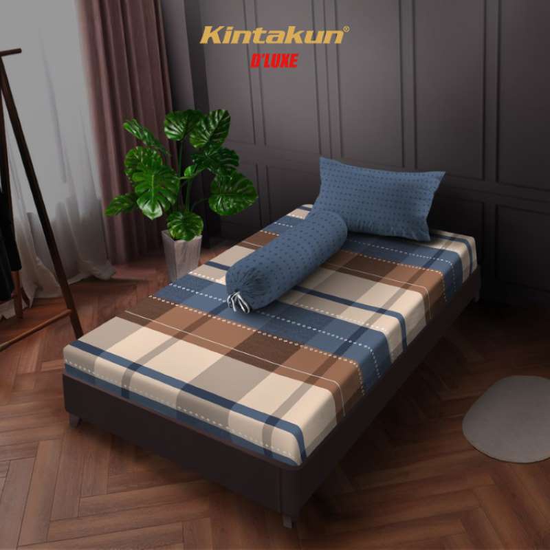Kintakun Sprei Flat 100/120 Gemi Aesthetic Dluxe Microtex Biru