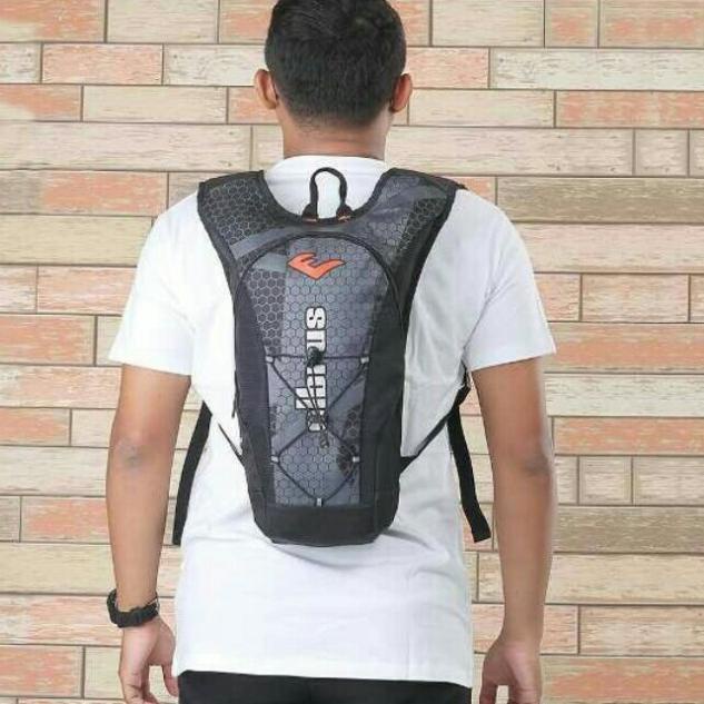 tas sepeda backpack murah tas elbrus tas gowes tas sporty tas punggung - Abu-abu