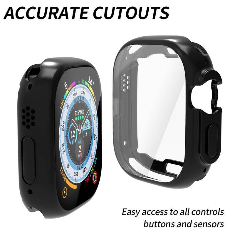 Case Pelindung Layar Bahan TPU Transparan Ukuran 49MM Untuk Apple Watch Ultra 49MM