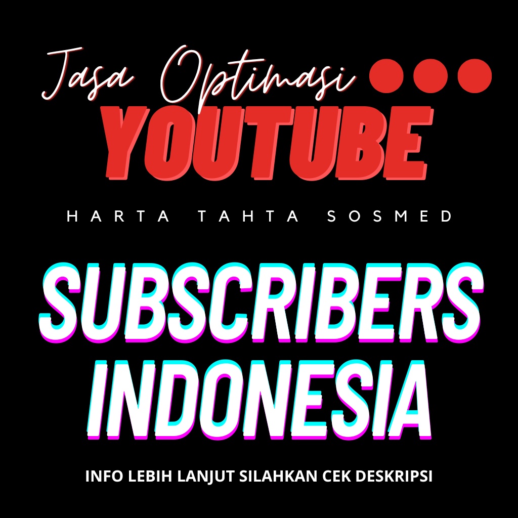 SUBSCRIBERS YOUTUBE INDONESIA |  Tambah Subscriber Channel Youtube - Vendor Sosial Media