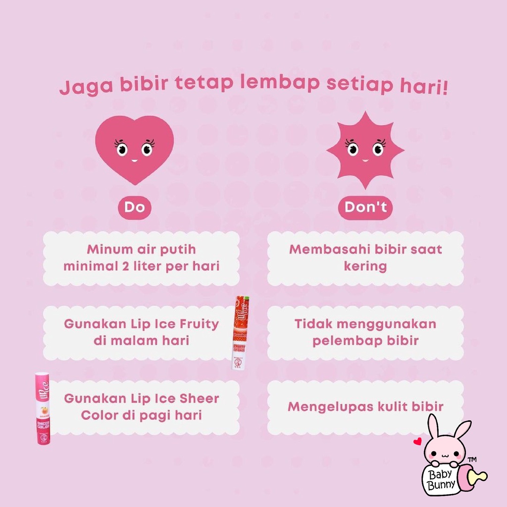 ❤ BELIA ❤ LIP ICE Sheer Color Lip Balm 2.2g | Fruity Lip Balm | Lip On Lip Velvet Matteness | Lipbalm pelembab bibir warna pink natural alami | BPOM