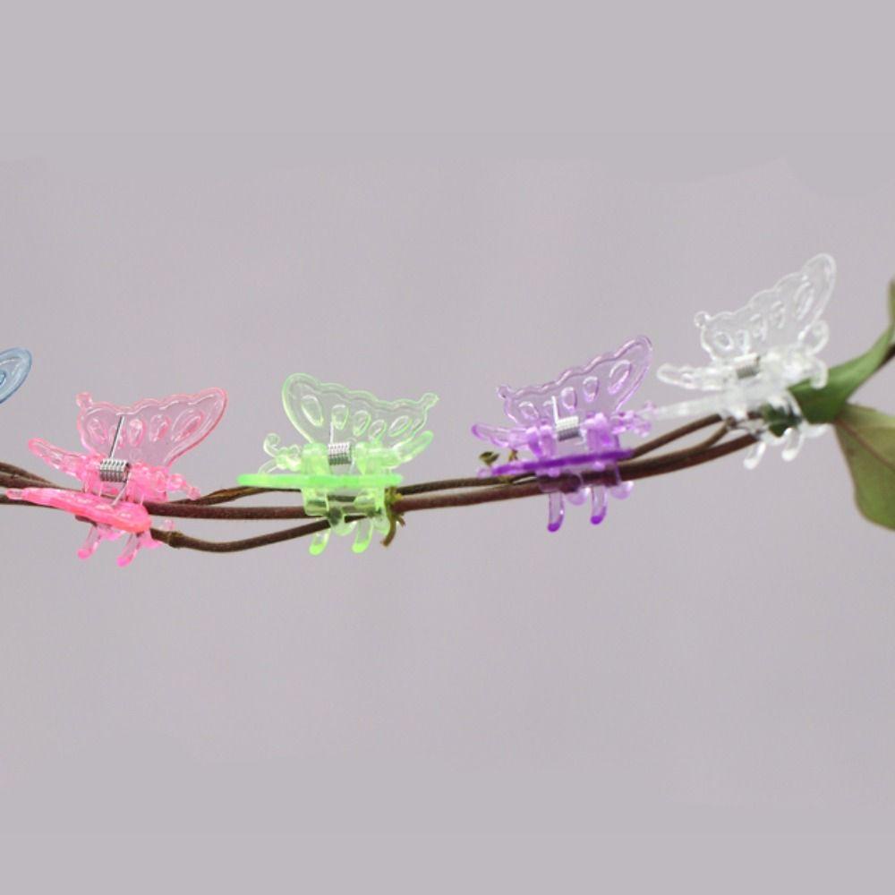 【 ELEGANT 】 Plant Clip Small 30Pcs Dragonfly Dekorasi Tanaman Bunga Tumbuh Tegak Cabang Penjepit Penyangga Tanaman Penjepit