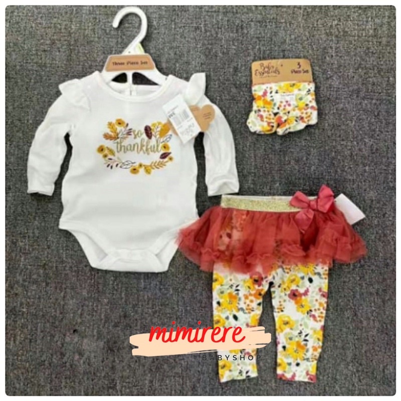 Catell Love Jumper Set 3in1 Legging Tutu + Bandana