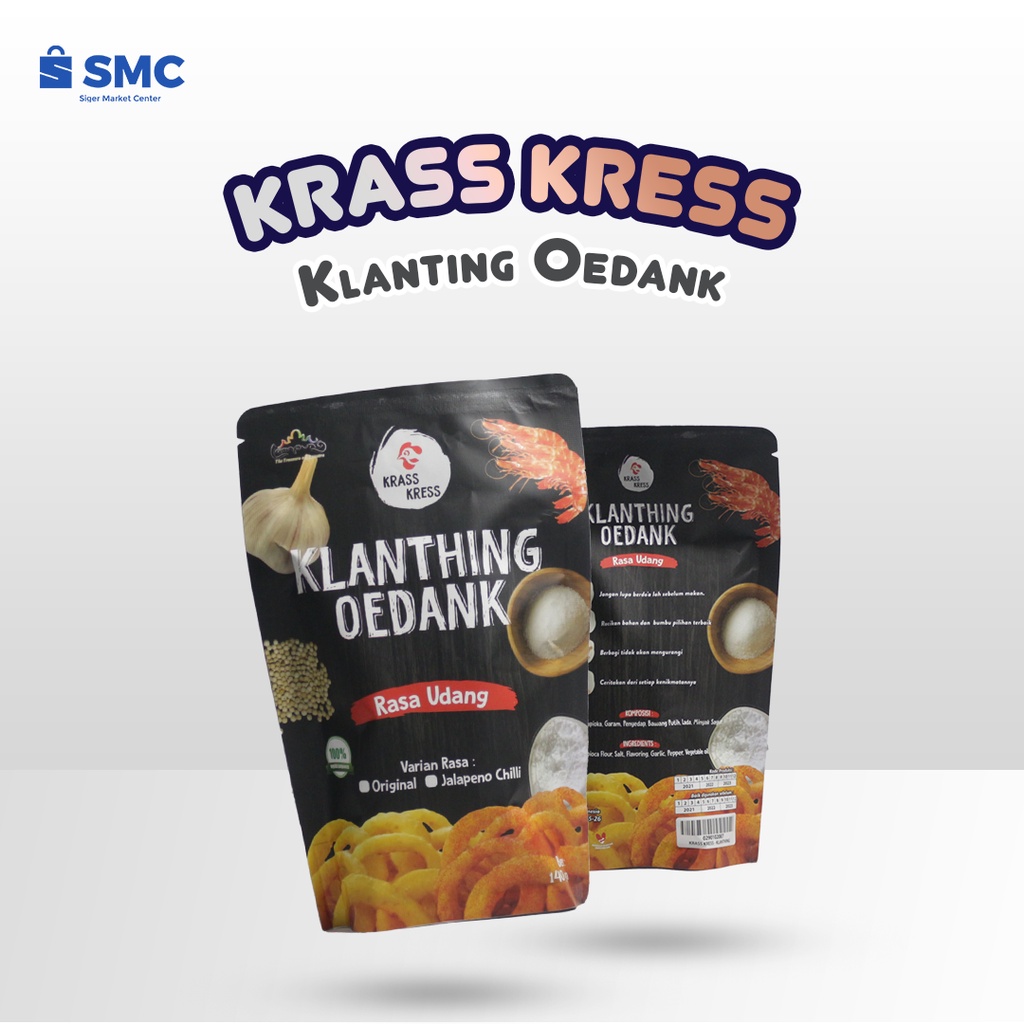 

Kelanting Oedank Krass Kress Rasa Udang Cemilan Enak Murah 140 gram