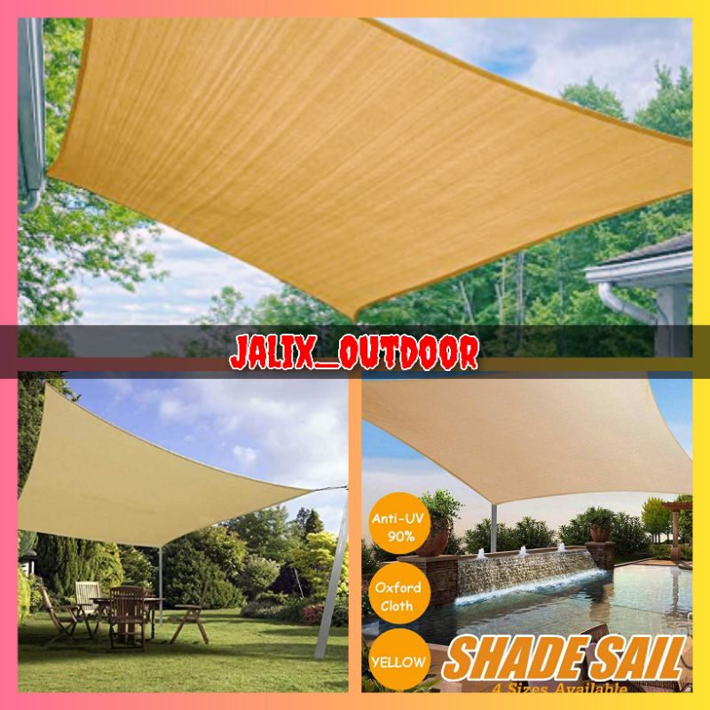 Awning sun shade 3x3,,2x3,,2x2mtr,,layar teduh tebal tahan panas,,terpal kain kanopi outdoor,,kanopi