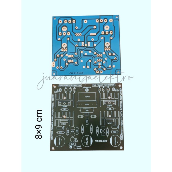 25 PCS PCB DRIVER POWER 2 TINGKAT SYMETRIS (058)  8×9 @ RP 4.100
