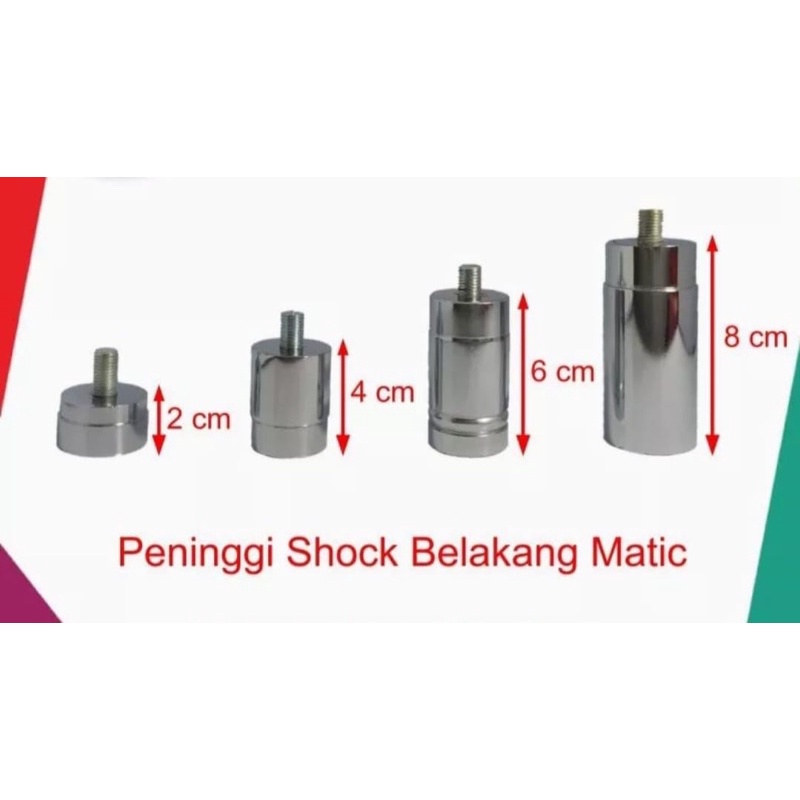 peninggi shock sok skok belakang MATIC full besi padat