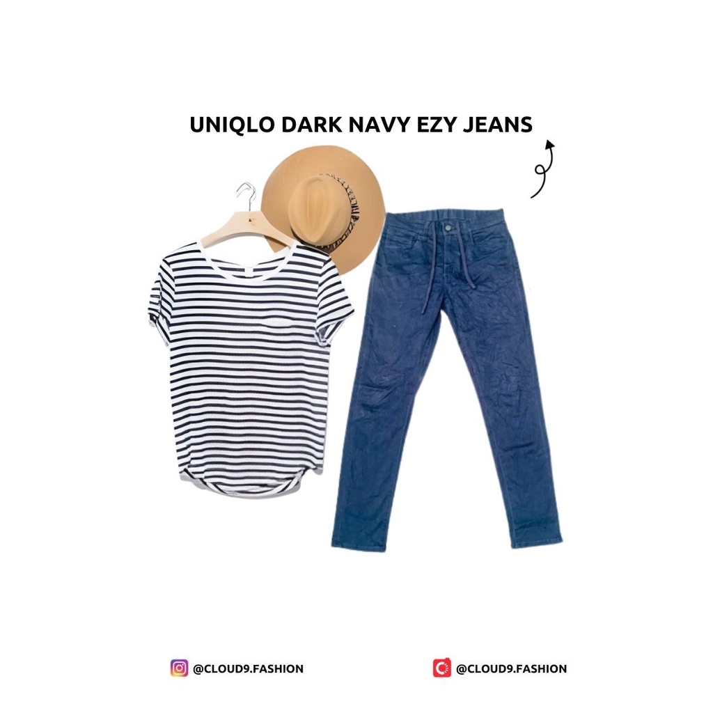 UNIQLO EZY JEANS DARK NAVY