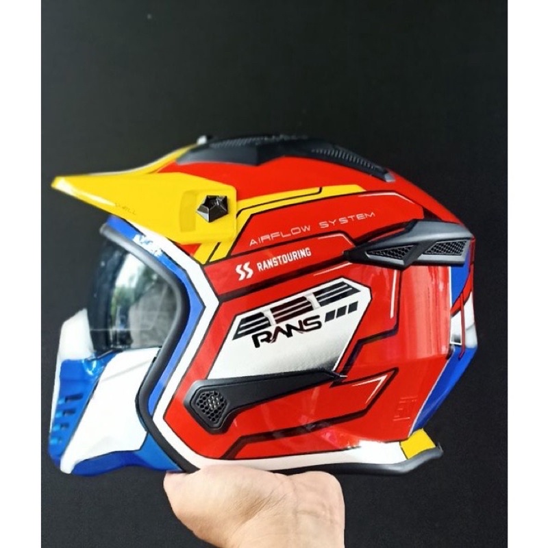 HELM JPX MX 726_HELM JPX MX 726R VTS RANS_ HELM JPX MX 726 R HITAM DOF_HELM JPX MX 726 R ORIGINAL