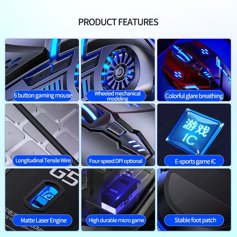 Mouse Gaming LED RGB