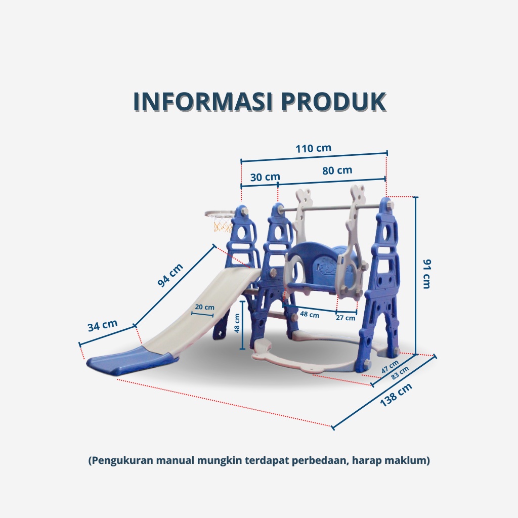 KIDDAILY PEROSOTAN ANAK DENGAN AYUNAN MAINAN ANAK SLIDE PROSOTAN ANAK BABY SLIDE BABY KID SLIDE KID SLIDING