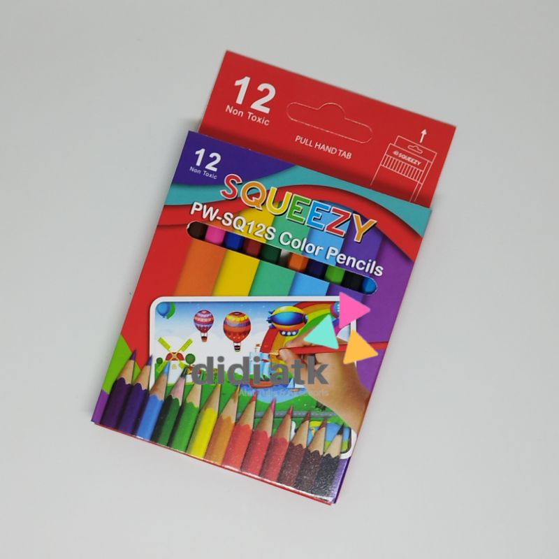 

Pensil Warna Squeezy 12 Colors Ukuran Pendek