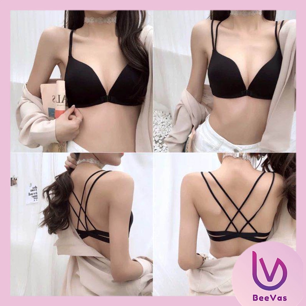 BV.ID BR012 Bra BH Bralette Style Korean Tali Silang Busa Tipis Bh Sexy