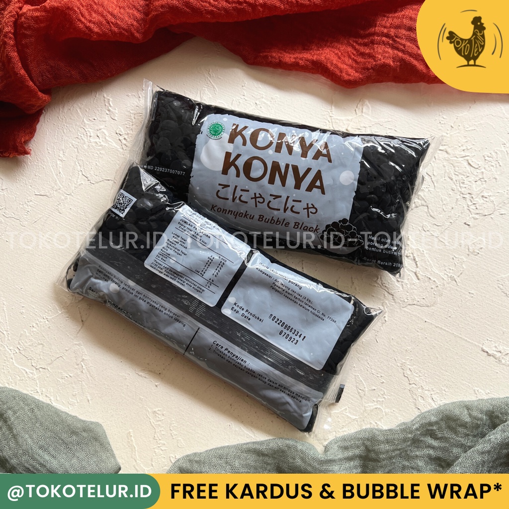 Konnyaku Boba Ashitaba Hitam (Shirataki Boba) Konnyaku Bubble Black