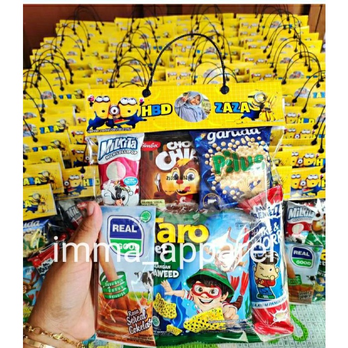 

paket snack ultah + label