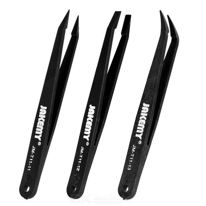 Jakemy JM-T11 3 in 1 Anti-static Pinset Tweezers Kit Repair Tool