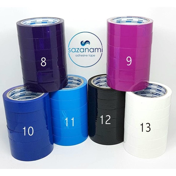 Isolasi warna 1&quot; inch 24mm x 50M sazanami @SLOP ISI 6ROLL