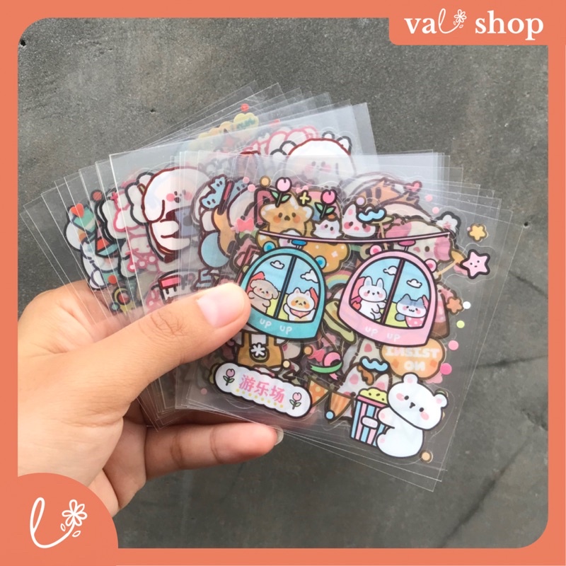 Stiker Anti Air Lucu Satuan | Cute Sticker Pet Waterproof