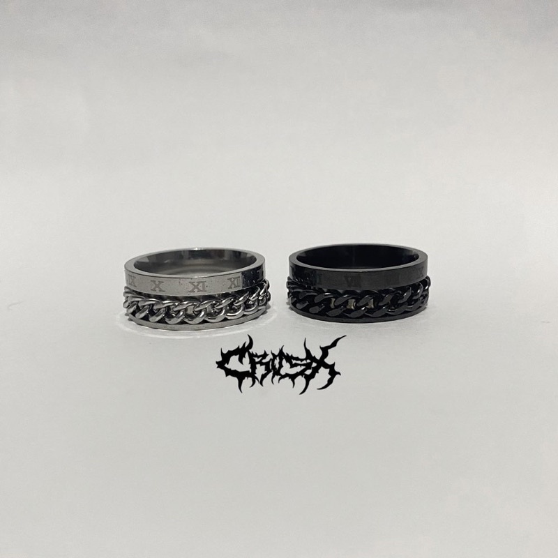 ROMAN CHAIN RING / ROMAWI CHAIN RING / CINCIN RANTAI ROMAN ROMAWI / SPINNER CHAIN RING / SPINNING CHAIN RING / CINCIN BERPUTAR / ROTATE RING ROTATABLE RING CINCIN COUPLE RING CINCIN AESTHETIC RING CINCIN TITANIUM CINCIN STAINLESS CINCIN PRIA CINCIN WANITA