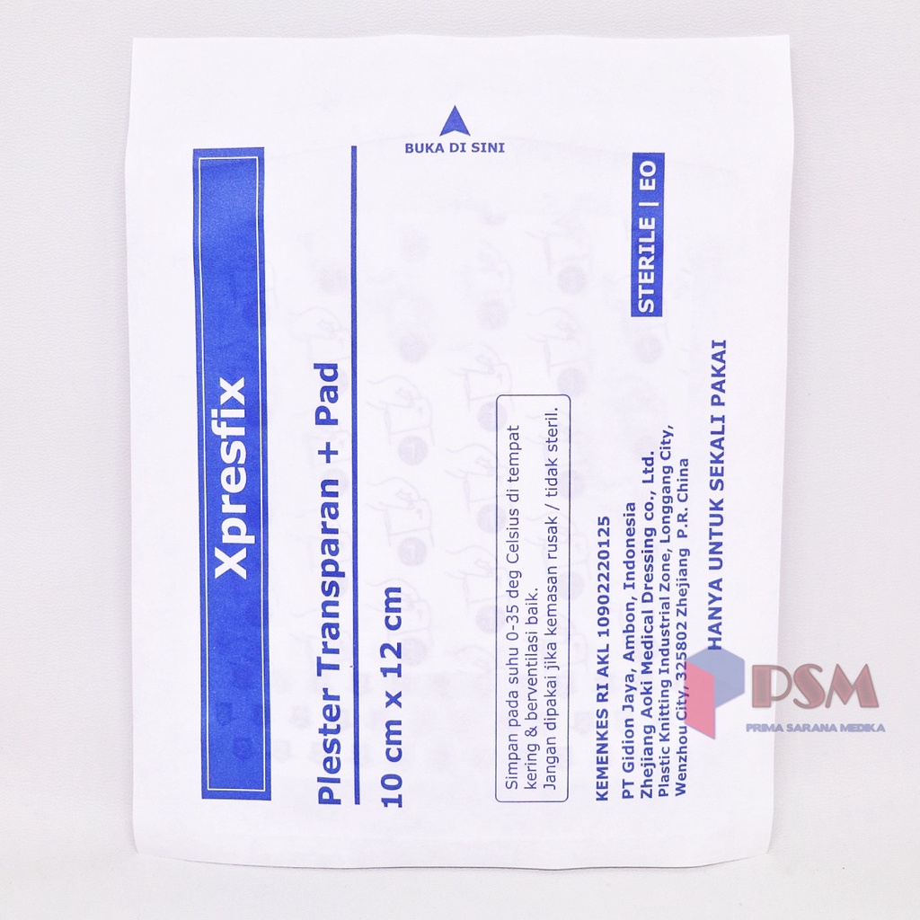 Xpresfix 10x12cm Plester Luka Operasi Anti Air Transparan+Pad Dermafix