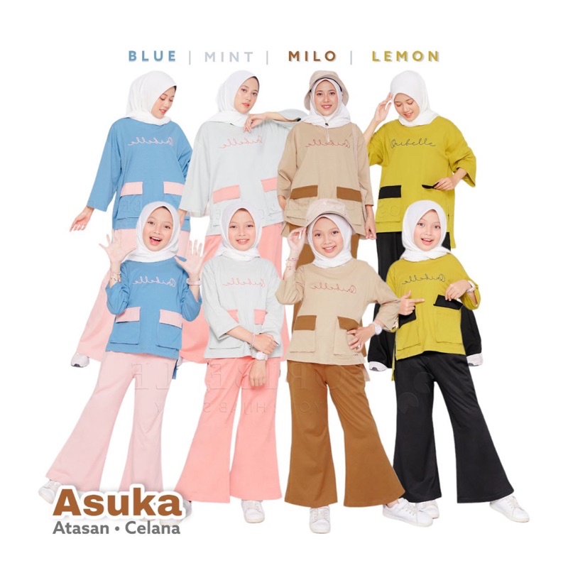Asuka by Oribelle/setelan muslim anak perempuan/baju muslim remaja/baju anak perempuan kekinian/stel