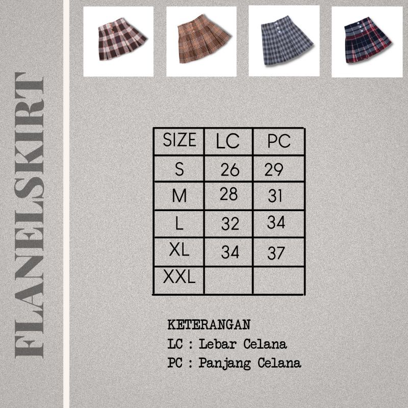 FLANEL SKIRT - Promo 10.10 Rok Anak Korea kain nyaman Anak Cewek kotak kotak  Perempuan Lucu Kiyowo Murah 1-6 Tahun