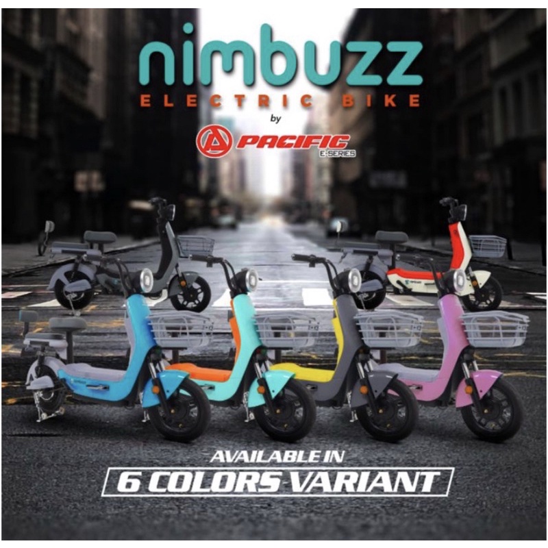 Sepeda Listrik Nimbuzz Ebike By Pasific ( Yellow - Grey)
