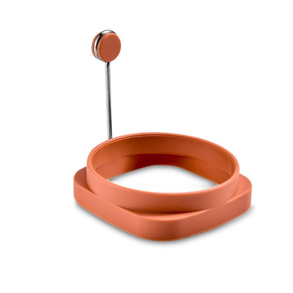 [Elegan] Egg Ring 5pcs Cooking Reversible Bulat/Persegi Dengan Pegangan Anti Lengket Pancake Shaper