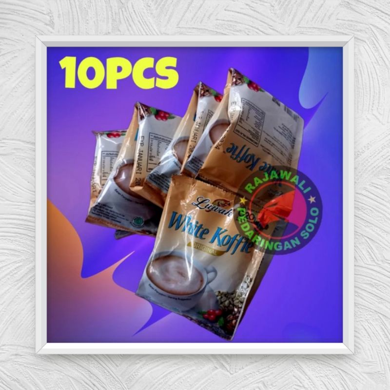 

10 SACHET KOPI LUWAK WHITE KOFFIE