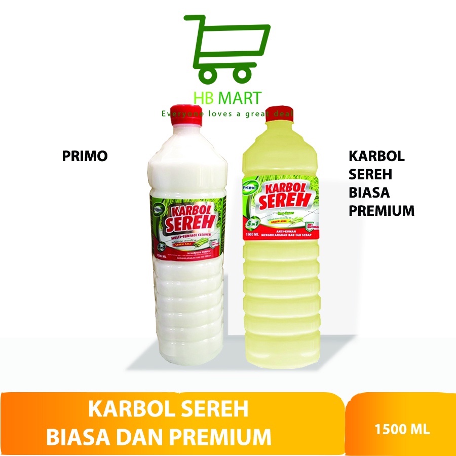 PRIMO Karbol Sereh Premium Citronella Pembersih Lantai Disinfektan 1500 mL/Primo Karbol Sereh 1500 M