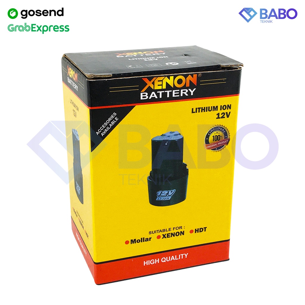 Baterai Bor Cordless 12V Li-ion atau Charger