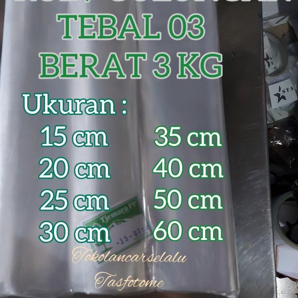 

Plastik PP Rol Gulungan 15 20 25 30 35 40 50 60 cm Tebal 03 Laundry - 50cm x 03 PP
