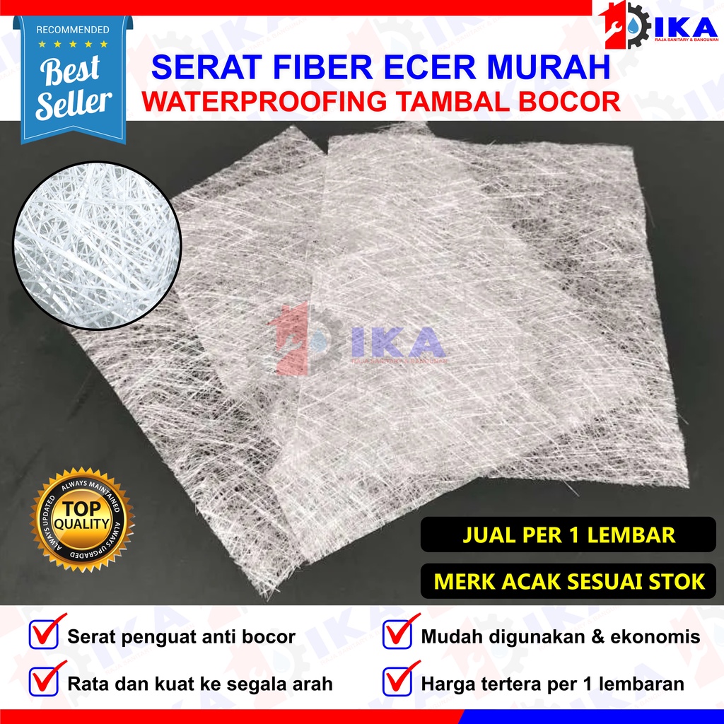 Serat Fiber / Polyester Aquaoroof / Anti Bocor / Fiberglass / Fiber Mat Pelapis Anti Bocor / fiber nodrop