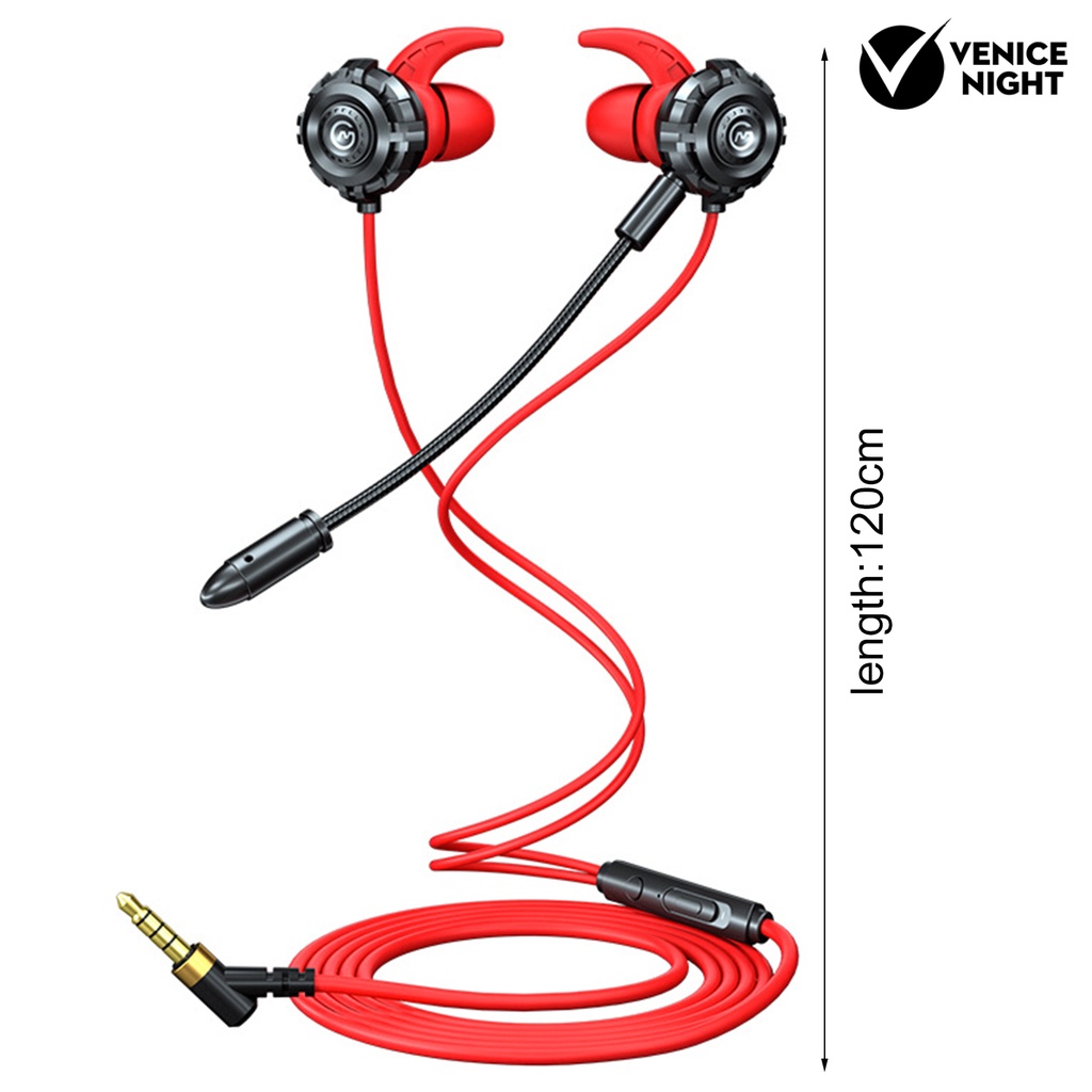 (VNEP) (Berkabel) G500 Earphone Kompatibilitas Luas Gaming Mic In-Ear Headset Noise Isolating Headphone untuk Notebook