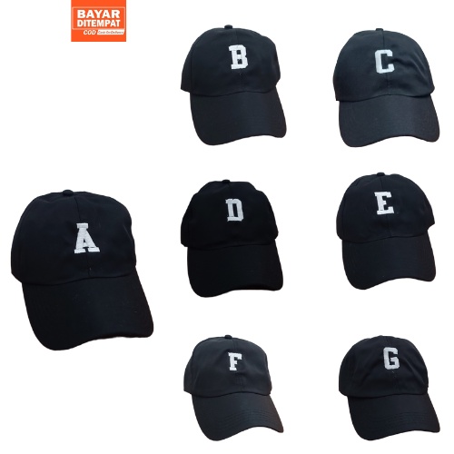 Topi Alphabet / Topi Bordir Alphabet Ring Besi Unisex Remaja Dewasa