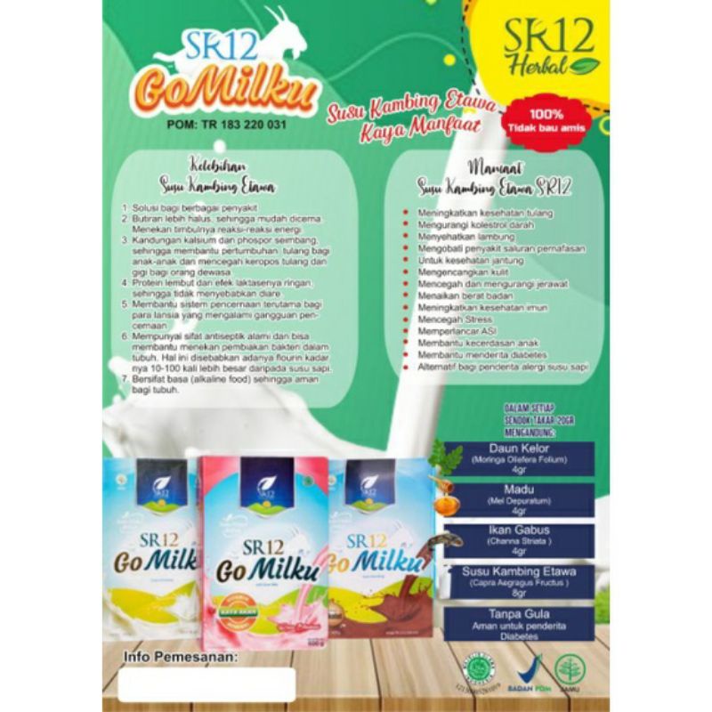 BROSUR GOMILKU SR12 KATALOG GOMILKU BROSUR SUSU KAMBING SR12