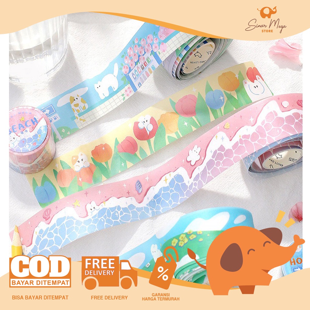 

Cute Landscape Series Roll Deco Stickers / Sticker Stiker Gulung Kertas Motif Lucu Unik Murah
