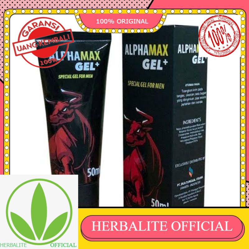 100% ORIGINAL Obat Oles Pria ALPHAMAX GEL Herbal Asli Original BPOM