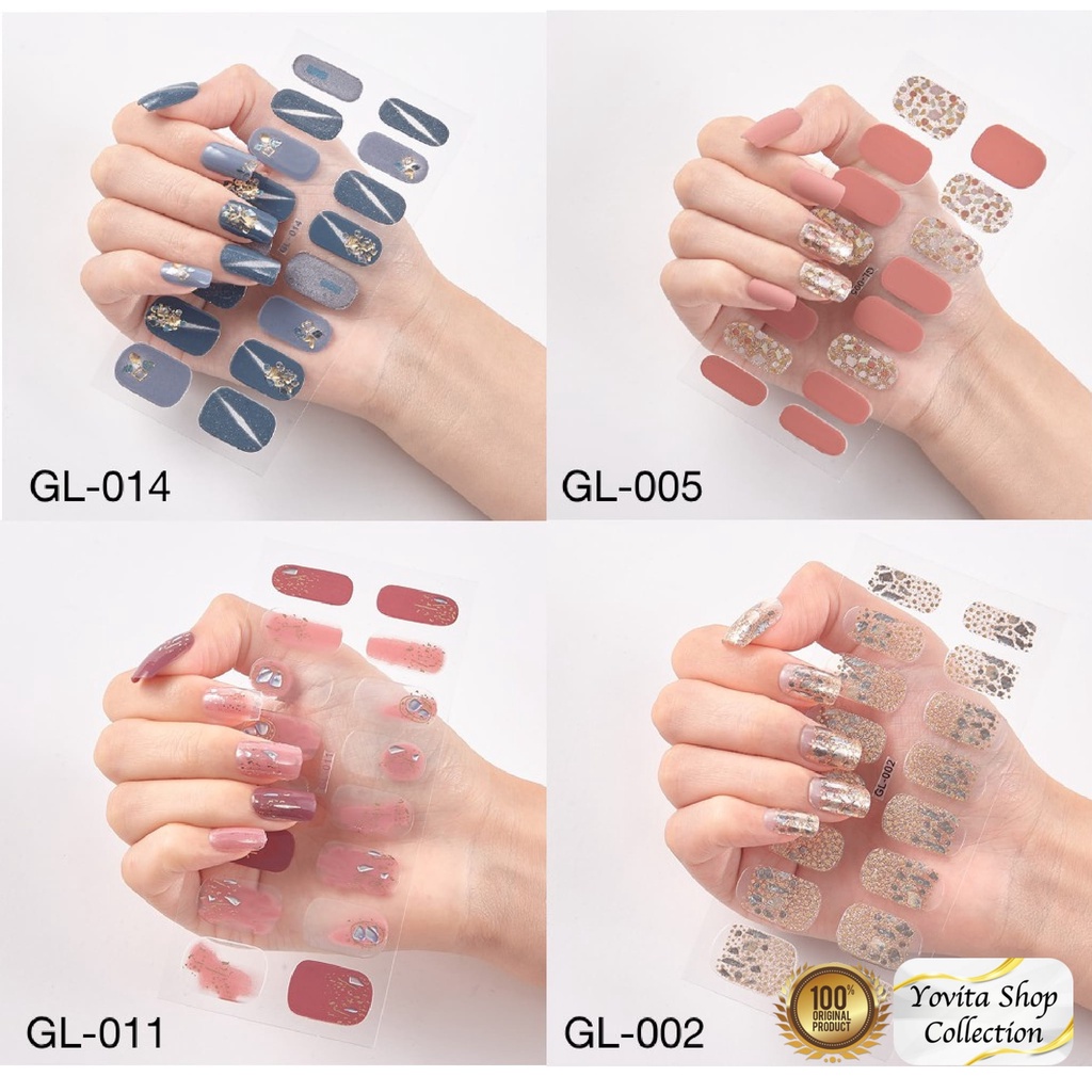 16Pcs/Stiker Kuku Murah / Nail Art Sticker / Nail Art Stiker / Nail Art &amp; Sticker Tipe GL