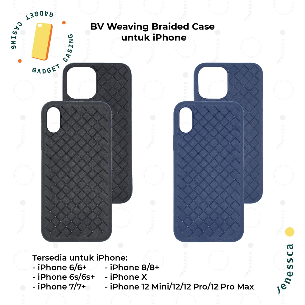 iPhone X/XS BV Weaving Braided Case Casing Woven Soft Case Silikon