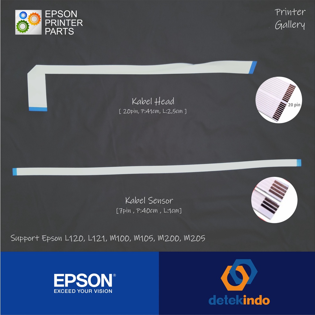 SET Kabel Flexible Print Head + Kabel Sensor Epson L120 L121 M100 M200