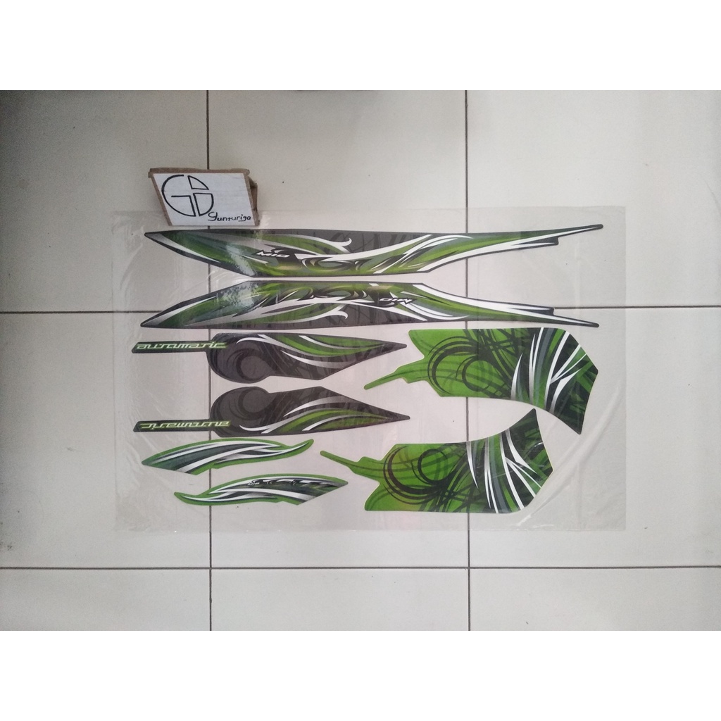 Striping Sticker Lis Yamaha Mio Soul 2010 2011 Hijau