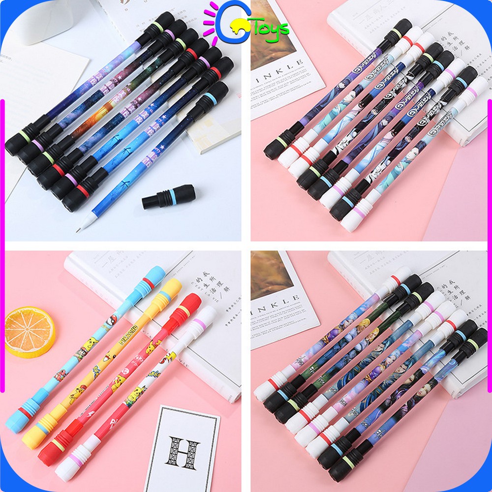 

CR-A38 Spinning Pen Pulpen Putar Karakter Anti Stress / Pena Pulpen Putar Mainan Anak Pen Spinner Balance
