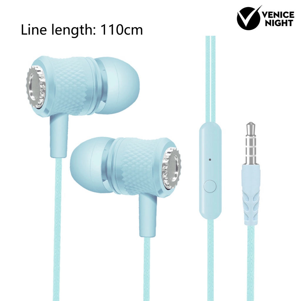 (VNEP) (Berkabel) Earbud Sensitif Demam Kualitas Suara Universal 3.5mm In-ear Student Surround Gaming Earbud untuk Lari