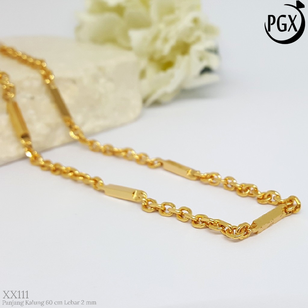 PGX Kalung Pria Wanita Xuping Perhiasan Lapis Emas Aksesoris Fashion Premium - XX111