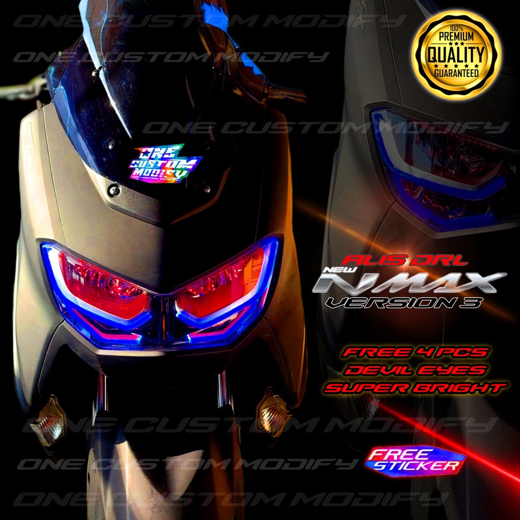 Jual LAMPU ALIS DRL BONUS DEVIL EYES ALL NEW NMAX V3 2020 2021 2022