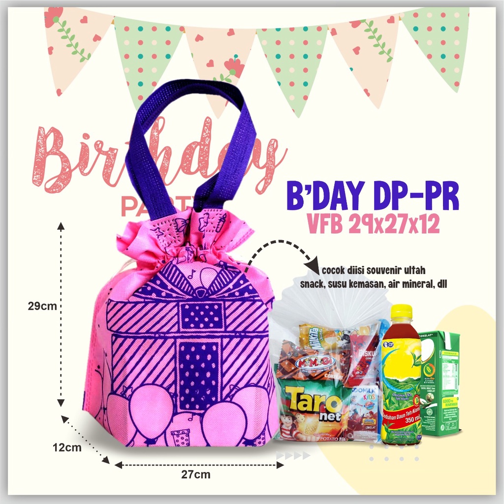 

Tas Ulang Tahun | Goodie Bag Ulang Tahun | TAS SERUT BIRTHDAY | TAS BIRTHDAY ANAK | Goodie Bag Ulang Tahun UK 27X29X12