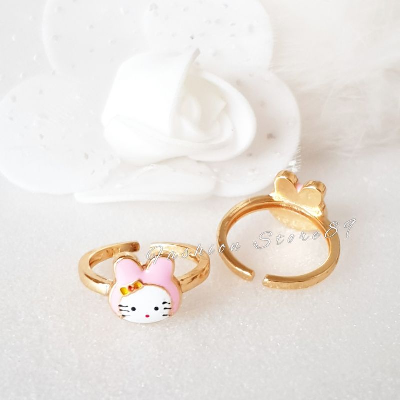 Cincin Anak karakter import lapis emas all size ukuran Antikarat