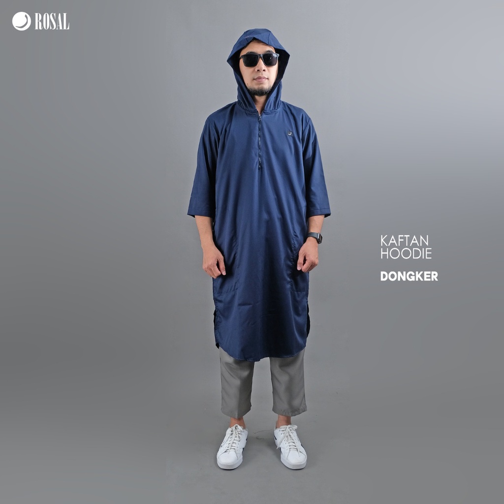 Kaftan Hoodie ROSAL Gamis Jubah Hoodie Pakistan Pria Dewasa