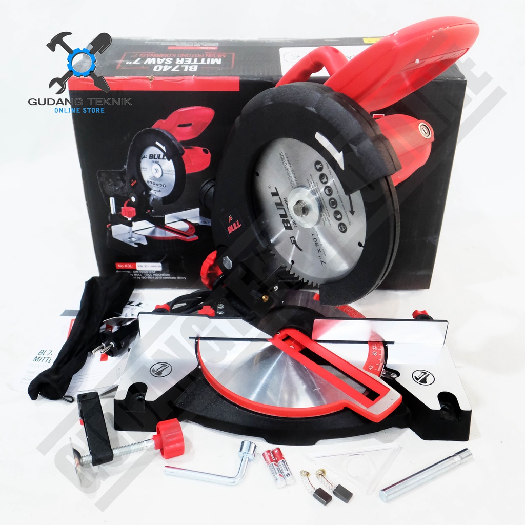 Mesin Potong Aluminium 7&quot; BULL BL740 Mittersaw / Mesin Mitter Miter Saw Mitersaw 7 Inch BL 710 BULL